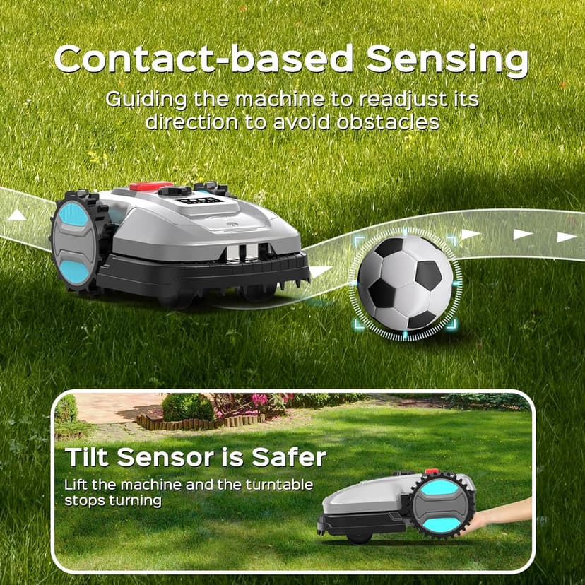 App-Controlled Robotic Mower – Auto-Charging, Adjustable Height, for Lawns up to 4300 sq.ft