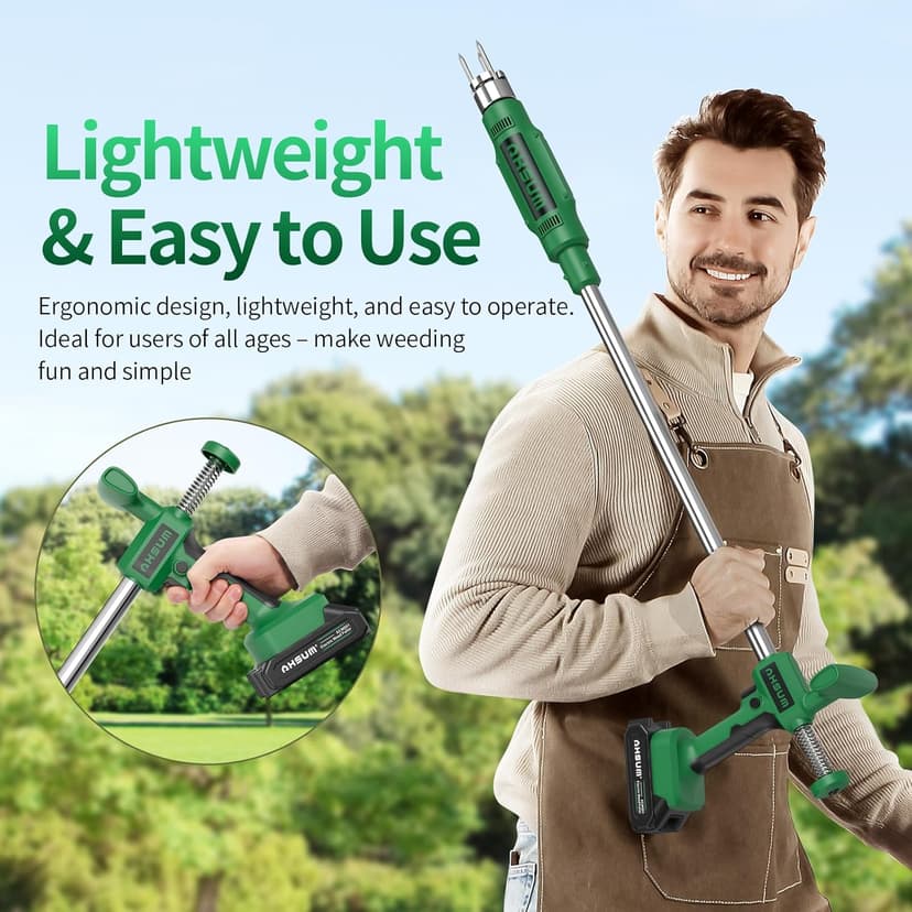 Electric Weed Puller - Efficient Stand Up Weed Puller Tool, Versatile Gardening Tools, Essential GardenTools for Homesteading Essentials, Perfect Garden Gifts Weeding Tool Made