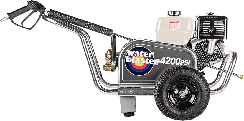 SIMPSON Cleaning ALWB60828 Water Blaster Series 4200 PSI Gas Pressure Washer, 4.0 GPM, Honda Engine, Includes Spray Gun and Wand, 5 QC Nozzle Tips, Monster Series 3/8-in. x 50-ft. Hose, (49-State)