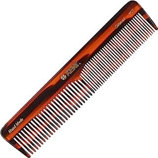 KENT 16T Fine Tooth and Wide Tooth Comb for Daily Grooming, Handmade Styling Comb for All Hair Types, Styling and Detangling Combs for Men and Women