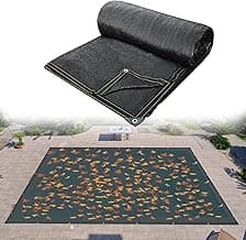 Pool Leaf Net Cover,20 x 40 FT Leaf Net Pool Cover with Grommets and Ropes,Pool Net Cover for Leaves or Rectangle Swimming Mesh Pool Cover