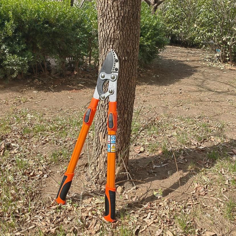 Lopper for Tree Trimming, 27-41'' Extendable Garden Lopper with Compound Action, Heavy Duty Branch Cutter for Trees, Orange