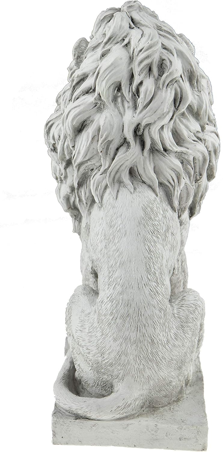 Lion Resin Garden Statue | Outdoor Indoor Figurine Gift Decoration for Home Décor, Patio, Yard, and Garden