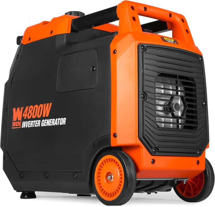 WEN Quiet and Lightweight 4800-Watt Dual Fuel RV-Ready Electric Start Portable Inverter Generator with Fuel Shut Off and CO Watchdog (DF480iX)