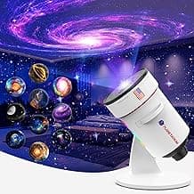 [2025 Upgraded] Galaxy Projector, HD Brighter Wider Projection Planetarium Star Projector with 7-Color Night Light Realistic Starry Sky Space Solar System Moon Nebula for Bedroom Ceiling Room Decor