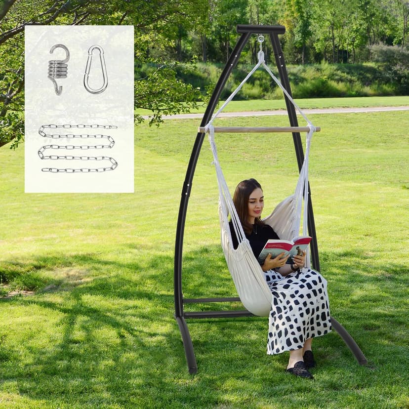 G TALECO GEAR C-Type Hanging Hammock Chair Stand, Heavy Steel Swing Chair Stand, Suitable for Indoor and Outdoor Swing Frame (Seat not Include