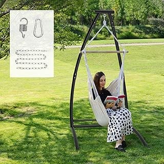 G TALECO GEAR C-Type Hanging Hammock Chair Stand, Heavy Steel Swing Chair Stand, Suitable for Indoor and Outdoor Swing Frame (Seat not Include