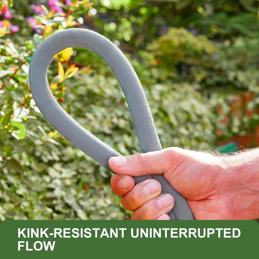 2025 Upgraded 50FT Non-Expanding Garden Hose, Ultra-Light & Flexible Water Hose - Burst-Resistant, Kink-Free, High-Pressure, All-Weather Use for Lawns, Gardens, and Outdoor Cleaning