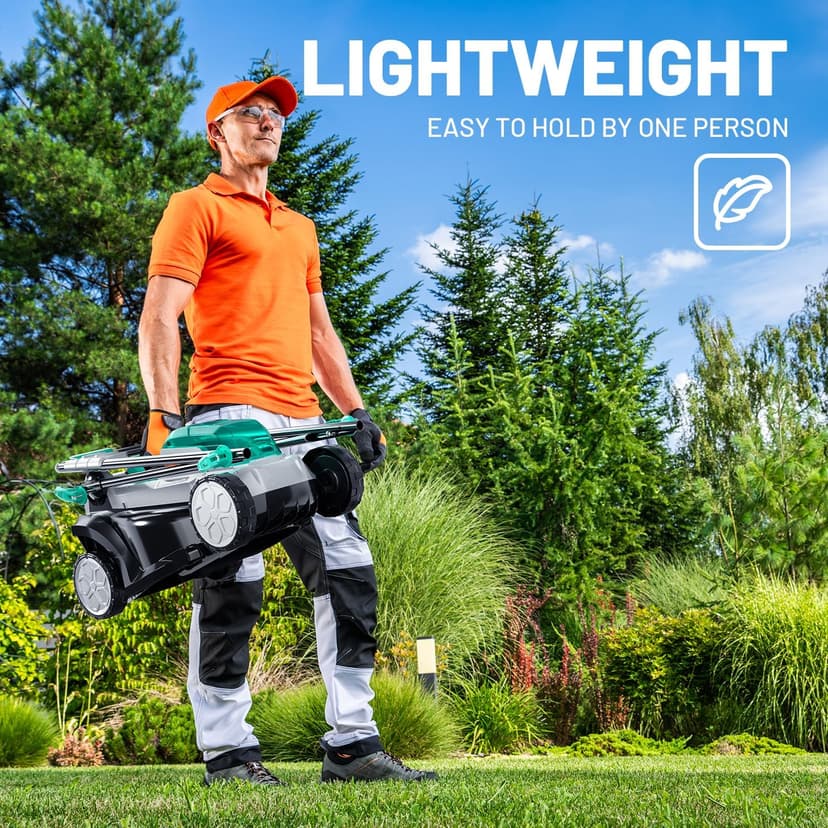 Litheli Cordless Lawn Mower 13 Inch, 5 Heights, 20V Electric Lawn Mowers for Garden, Yard and Farm, with Brushless Motor, 4.0Ah Battery & Charger Included
