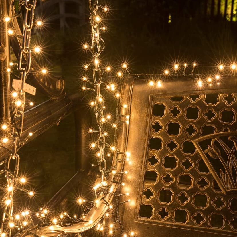 500 LED 49ft Christmas Cluster Lights String Lights Decoration for Home Garden Wedding Party Xmas Tree Bedroom Indoor Outdoor Decor (Warm White)