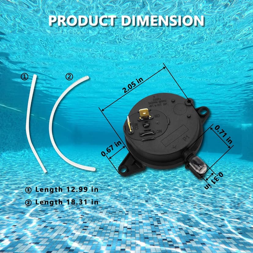 RAMATA 42001-0061s Air Flow Switch Pressure Switch Electrical System AFS Replacement for Pentair Mastertemp and Sta Rite Max E Therm Pool Spa Heater, Also Replaced Old OE # 42001-0059s