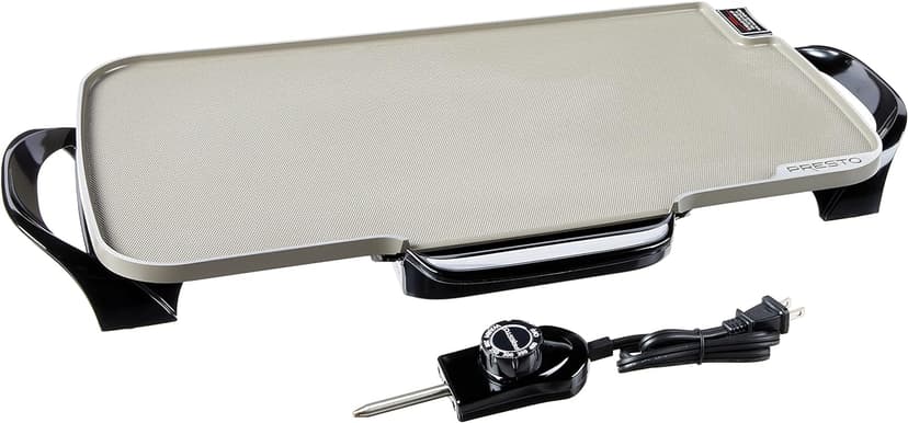 Presto 07062-22-Inch Ceramic Removable Handles Electric Griddle, 22 Inch, Black