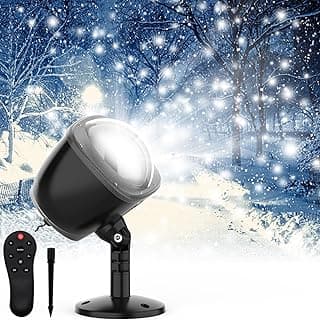 Christmas Snowfall Light Projector Outdoor,Snow Falling Projector Lamp Dynamic Snow Effect Christmas Dot Decorations Lighting for Xmas House.Garden Yard, Party,Club, Landscape