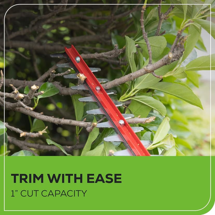 Greenworks 40V 24" Cordless Hedge Trimmer (1" Cutting Capacity), 2.0Ah USB Battery and Charger Included