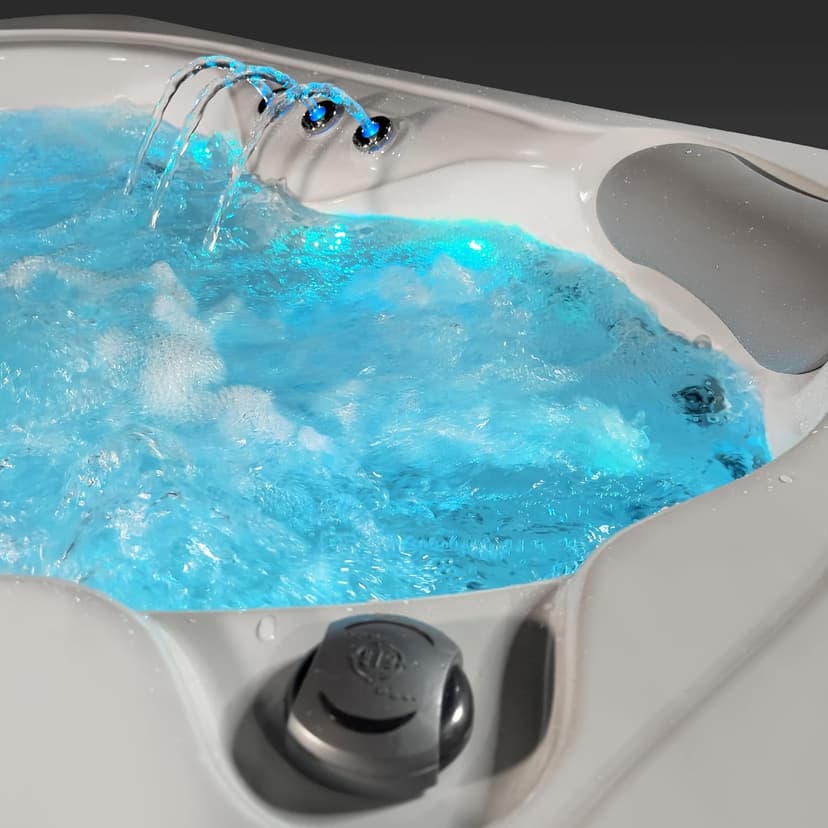 Excellence Outdoor Hot Tub, FIts 4 Adults, Indoor Outdoor Hot Tub, 41 Jets, Cover Included, Lounger Spa, Bluetooth Stereo, LED Water Fall, Wellness Tool, Aqualife by Strong Spas