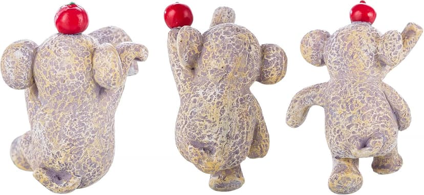 Garden Statues Flowerpot Landscaping Tree-Hugger Fairy Plant Pot&Vase Hugger, Mini Decorative Climber Clingers (3Pack Elephant)