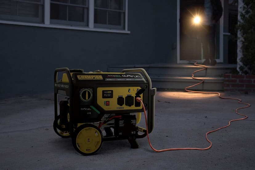 Champion Power Equipment 4750-Watt Dual Fuel Portable Generator with Electric Start, Wheel Kit