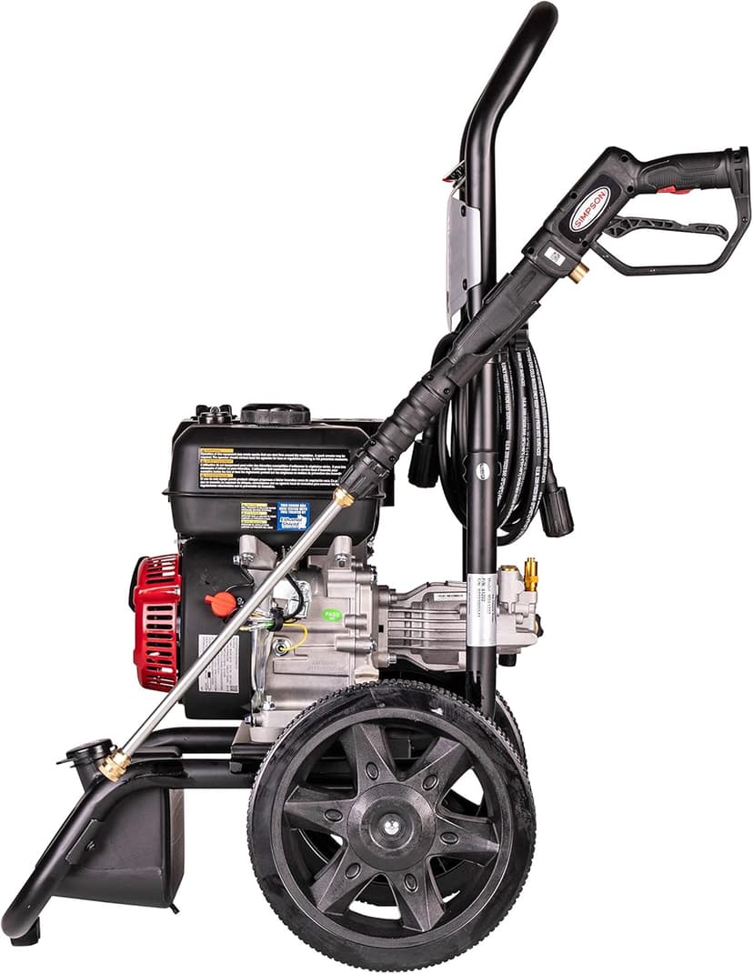 SIMPSON Cleaning MS61222-S MegaShot 3100 PSI Gas Pressure Washer, 2.3 GPM, CRX165 Engine, Includes Spray Gun, Extension Wand, On-Board Soap Tank, 4 QC Nozzles, 25-ft. Hyflex Hose, 49-State