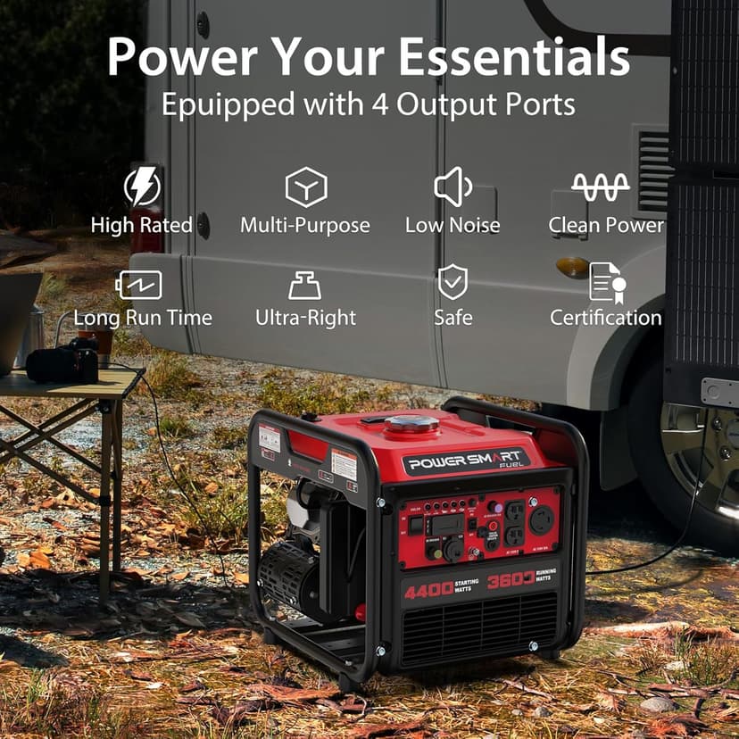 PowerSmart 4400-Watt Portable Generator with Inverter Technology, CO Sensor, RV Ready, DL5040C