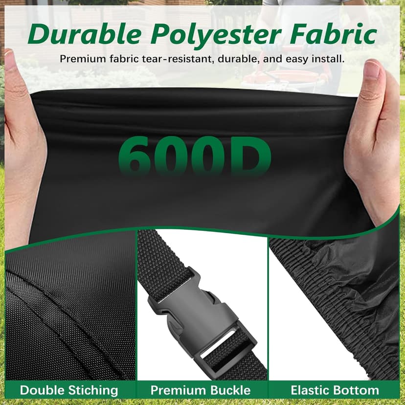 Himal Outdoors Zero-Turn Mower Protector, Heavy Duty 600D Polyester Oxford, UV Protection Universal Fit with Drawstring & Cover Storage Bag, Tractor Cover Up to 60" Decks