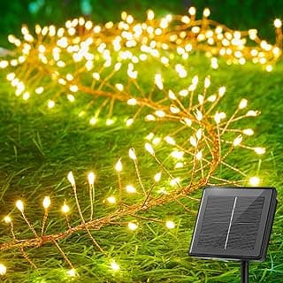 Brightown Outdoor Waterproof, 9.8Ft 120 LED String Lights, 8 Modes Firecracker Fairy Lights for Patio Balcony Wedding Christmas Decor (Warm White)
