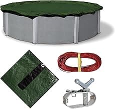 Blue Wave BWC800 Gold 15-Year 24 x 40-ft Rectangular In Ground Winter Pool Cover, 12-FEET, Forest Green