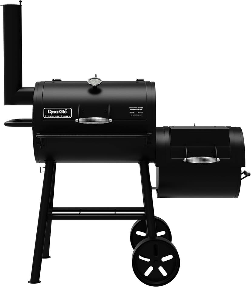 Dyna-Glo DGSS730CBO-D-KIT Signature SeriesBarrel Charcoal Grill & Side Firebox