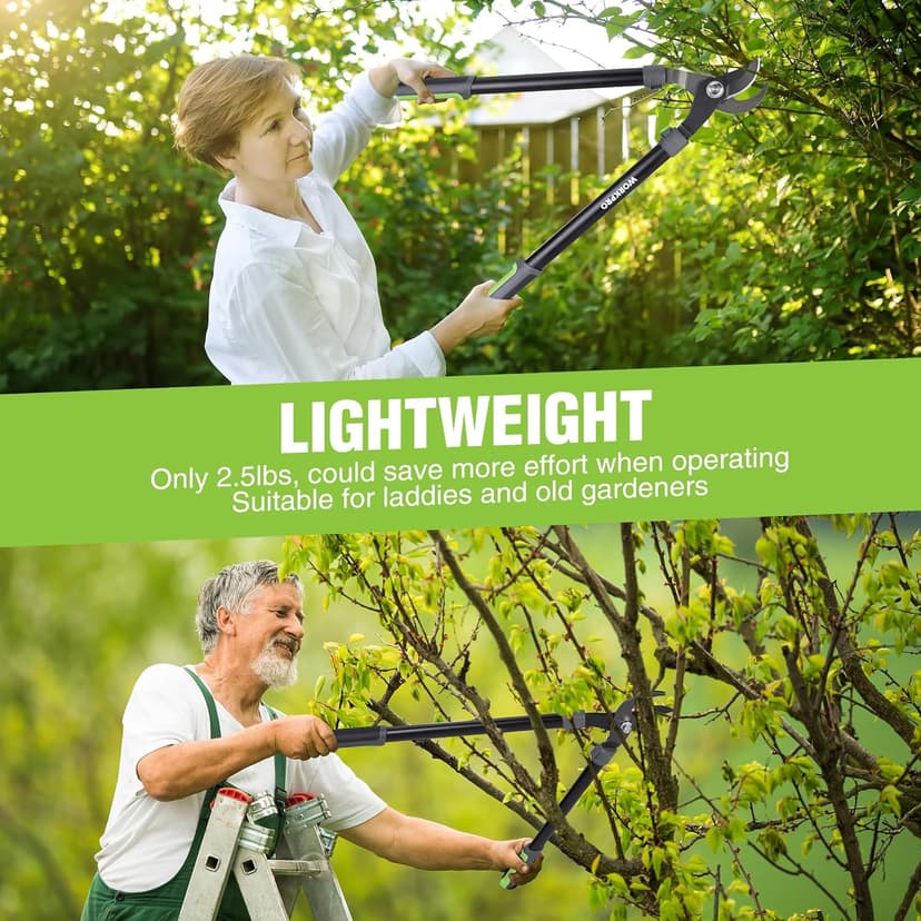 WORKPRO 27" Garden Bypass Lopper and Tree Trimmer, Heavy Duty Branch Cutter with 1.6" Cutting Capacity, Designed with SK5 Sharp Blade and Ergonomics Handles