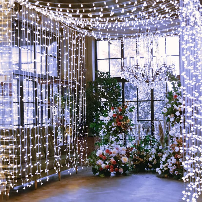JMEXSUSS 168FT 600 LED White String Lights Outdoor Waterproof with Remote Indoor Christmas String Lights Cool White Christmas Tree Lights Plug in for Room Wedding Holiday Christmas Decorations