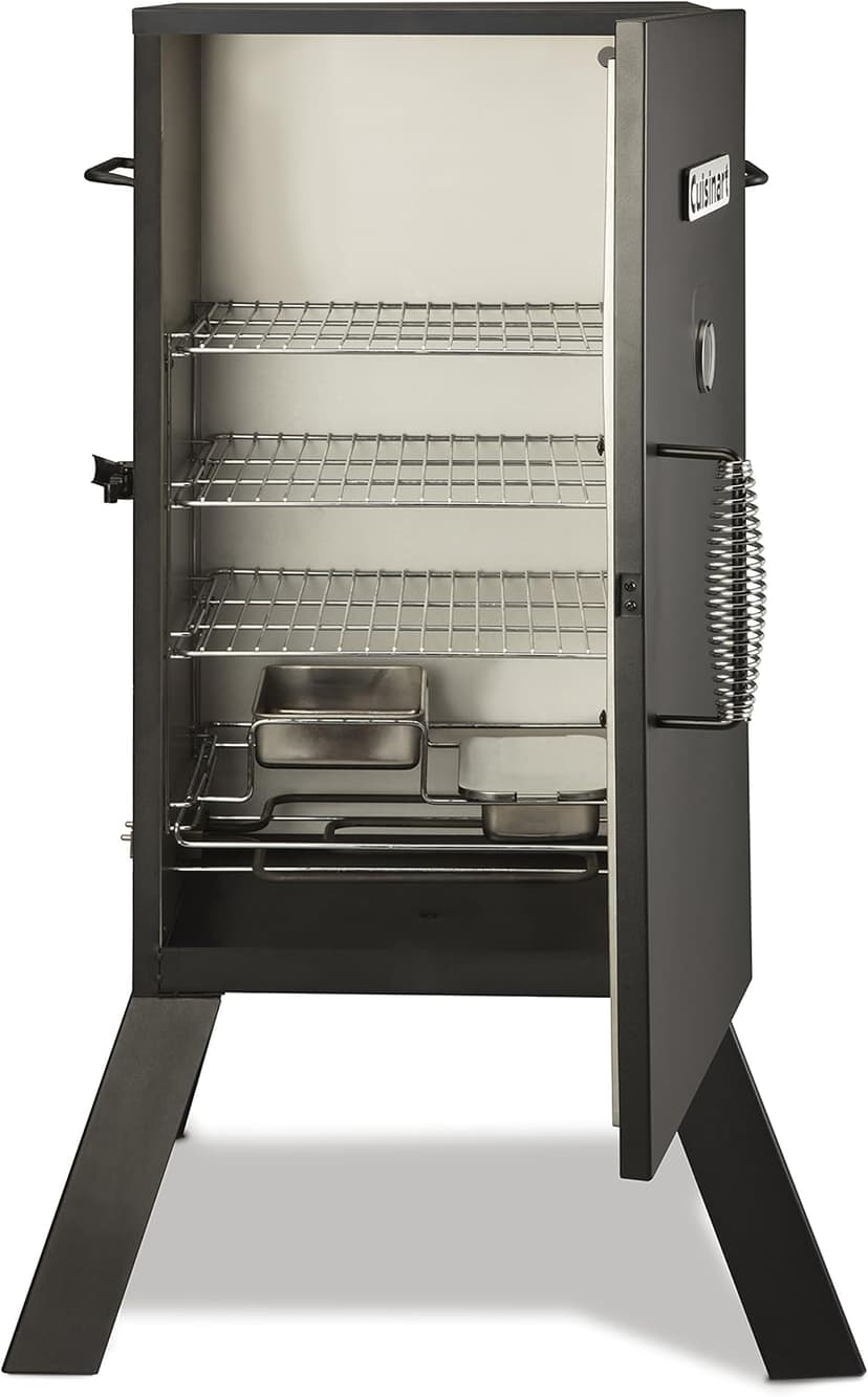 Cuisinart 30" Electric Smoker, 3 Adjustable Racks, Large Capacity BBQ Meat Smoker, Water & Wood Trays for Smoked Meat, Brisket, Salmon & Jerky, Adjustable Temperature Control