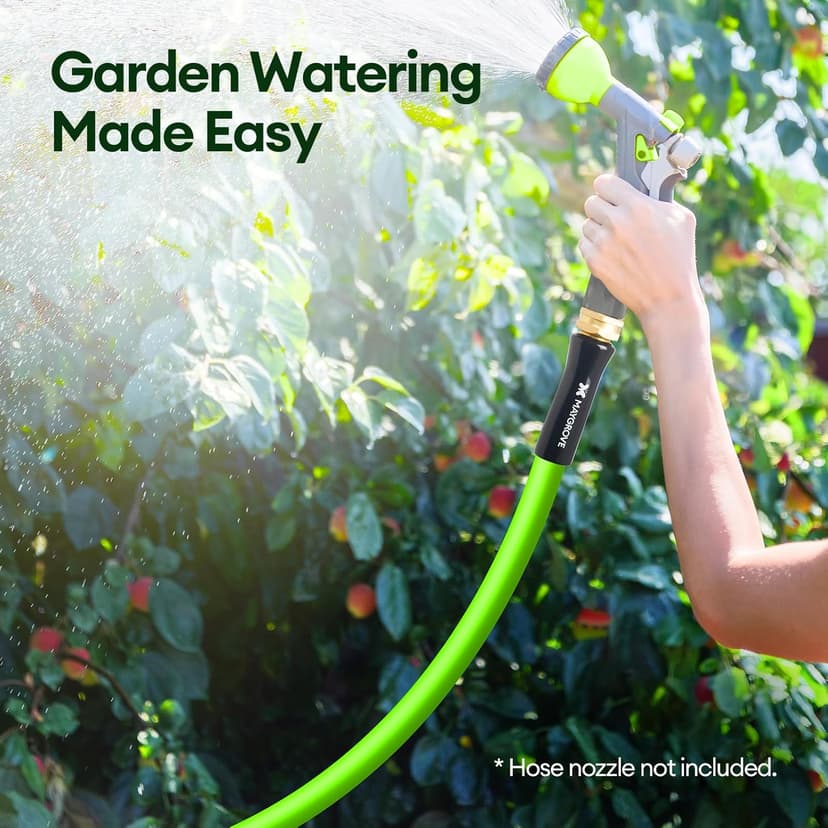 25 ft Garden Hose, 5/8 in ID, Heavy-Duty, Leakproof, Kink-Resistant Water Hose with Swivel Brass Fittings, 600 PSI Burst Rating, Ideal for Car Wash & Lawn Watering