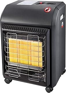 Propane Patio Heater, Portable Outdoor 18000BTU Gas Radiant Heater, LP Propane Heaters for Indoor, Shop, Garage, Outside, Camping