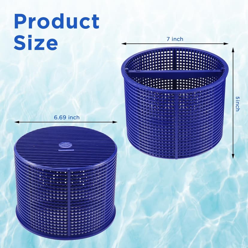 Tooetoy Pool Skimmer Basket Compatible with Hayward Automatic Skimmers SPX1082CA & Aladdin B-152, Fit Models SP1082 SP1083 SP1084 1085 1086 SP1075 1075T, 7"-Remove Leaves and Debris,No Weighted