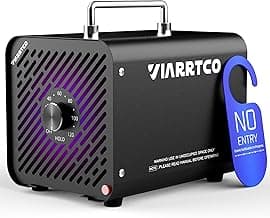 Ozone Machine Generator 30000mg/h - 6000+ Sq. Ft. Ozone Machine Odor Removal for Home and Car with 120min timer All Metallic Black