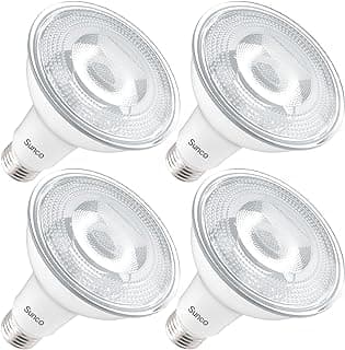 Sunco PAR30 LED Bulbs, Flood Light Outdoor Indoor CRI90, 11W-75W, Dimmable, 3000K Warm White, 850 LM, E26 Base, Wet-Rated, Super Bright, IP65 Waterproof, UL 4 Pack