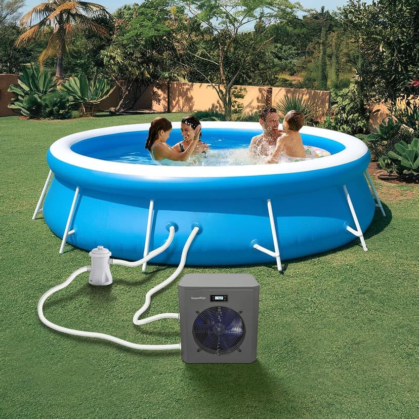 Pool Heaters for Above Ground Pool 16000 BTU Swimming Pool Heater Pump 5000 Gallon Heating or Cooling Mode WiFi Control Timer 120V 60Hz