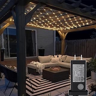 Eueasy Net Lights Outdoor, 270 LED Gazebo Lights, 10×10 FT Connectable Chandelier with 8 Lighting Modes, LED Net Lighting for Bushes, Garden, Backyard, Holiday, Christmas