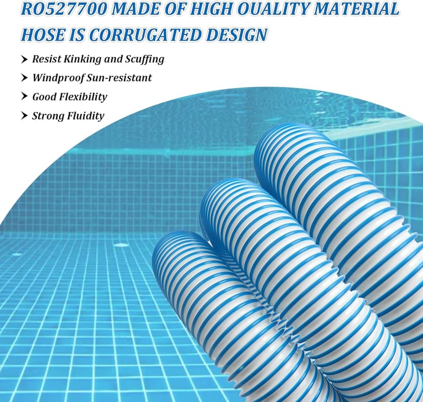 One Year Warranty 5 Pack Premium R0527700 Pool Cleaner Hoses, Twist Lock Pool Vacuum Hose Replacement Kit Compatible with Zodiac Baracuda MX6,MX8,X7,T3,T5 Swimming Pool Cleaner