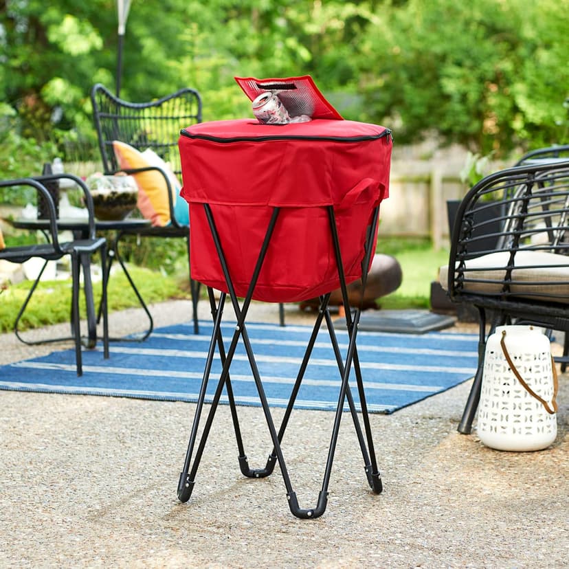 Household Essentials Thermal Standing Cooler with Travel Bag, Heavy-Duty Polyester,