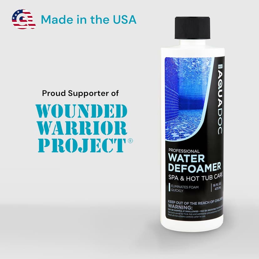 Hot Tub Defoamer - Spa Defoamer for Hot Tub Owners 16oz, Spa Anti Foam to Keep Foam Down, HotTub Chemicals Made in The USA - AquaDoc