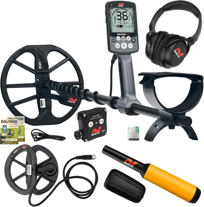 MINELAB Metal Detectors Minelab Equinox 800 Metal Detector with 6inch Coil and Pro Find 20 Pinpointer