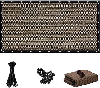 90% Sun Shade Cloth with Grommets, Pergola Shade Cover Canopy, Mesh Tarp Sun Screens for Patio, Outdoor, Garden, Backyard (8' X 10')