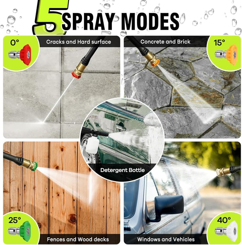 Electric Pressure Washer, 4200 PSI 2.5 GPM Power Washer with 4 Quick Connect Nozzles, High Pressure Cleaning Machine with Foam Cannon for Cars/Fences/Driveways/Patios/Home Cleaning