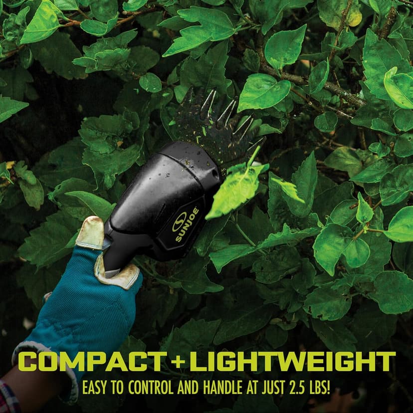 Sun Joe HJ604C Cordless Grass Shear + Shrubber Handheld Trimmer, (w/Battery + Charger Included), 7.2V, Black