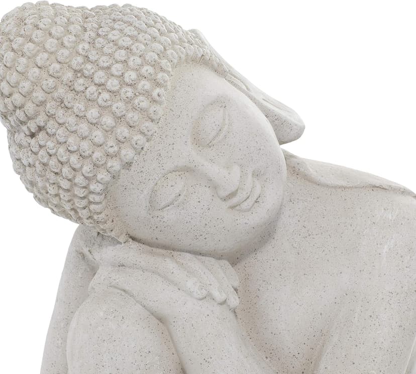 Deco 79 Magnesium Oxide Buddha Decorative Garden Sculpture Indoor Outdoor Meditating Garden Statue, Outdoor Sculpture 13" x 13" x 20", Gray