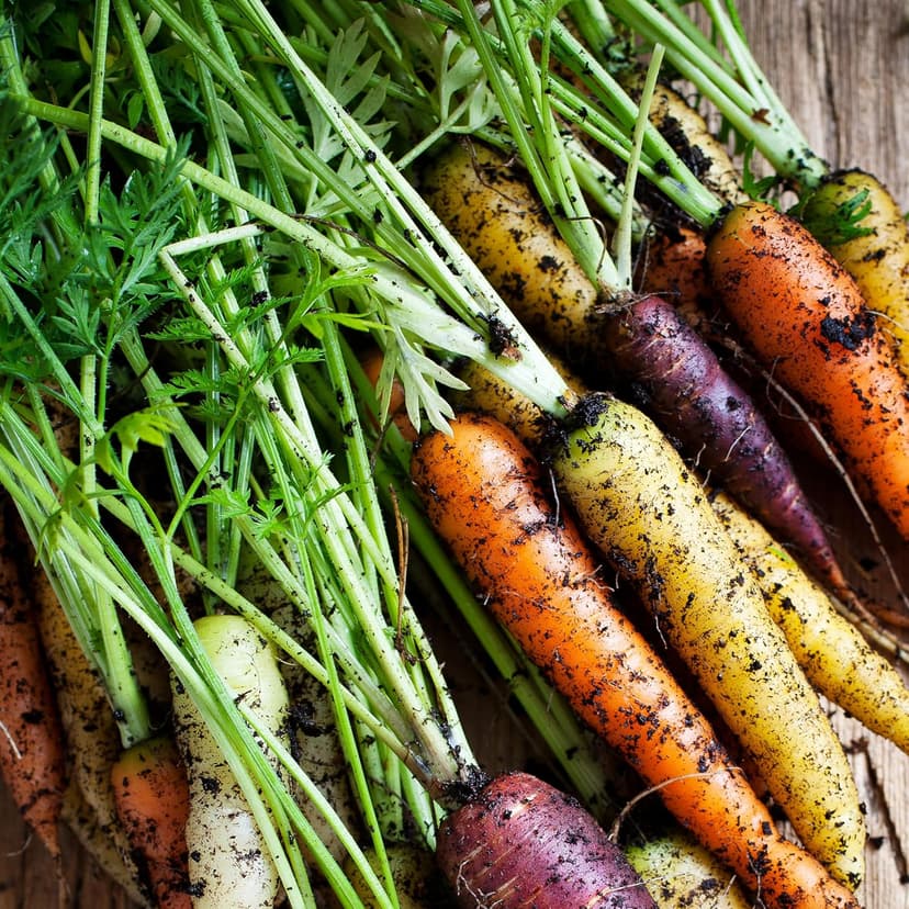 Organic Carrot Seeds (Rainbow Blend) - Approx 500 Seeds - USDA Organic, Non-GMO, Open Pollinated, Heirloom, USA Origin