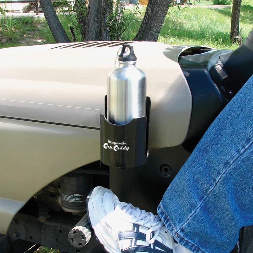 Master Magnetics Magnetic Cup Caddy - Keep Your Favorite Beverage at Hand, 3.3" Inner Diameter, 4.625" Height, Black, 7583