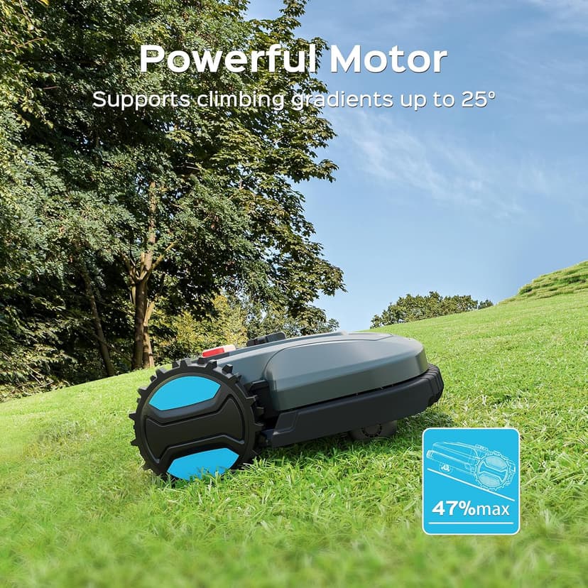 Robotic Lawn Mower – App-Controlled, Self-Charging Automatic Mower with Custom Cutting Height, Weather Sensor & Obstacle Detection – Ideal for Lawns up to 4300 sq.ft