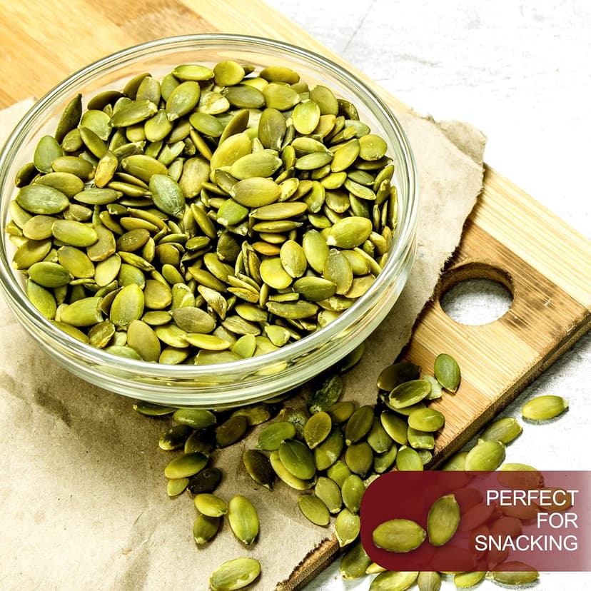 We Got Nuts Pumpkin Seeds Healthy Snacks 5Lbs (80oz) Bag | Raw Pepitas No Preservatives Added, 100% Natural With No Shell | For Baking, Salad Toppings, Cereal, Roasting | Low Calorie Nuts,