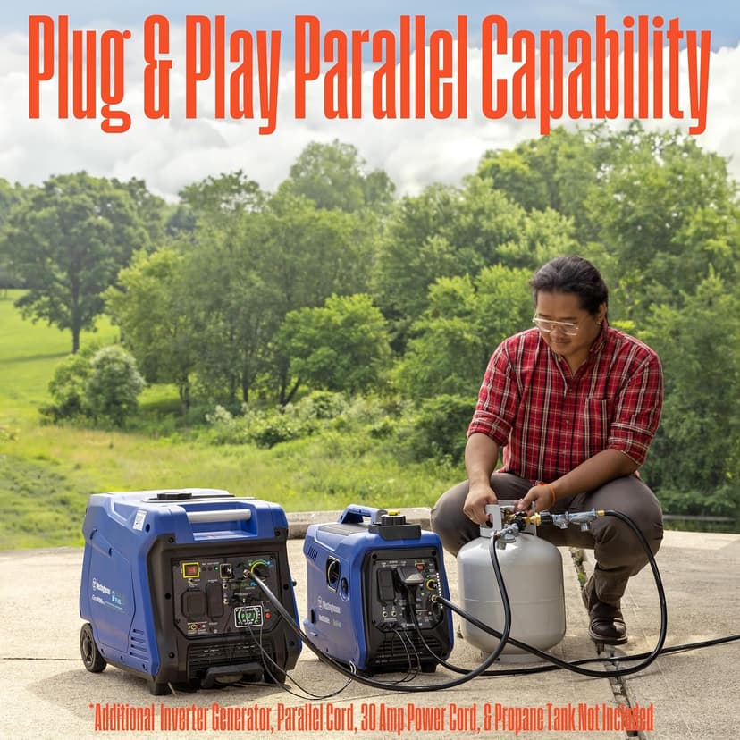 Westinghouse 2550 Peak Watt Super Quiet & Lightweight Portable Inverter Generator, RV Ready 30A Outlet, Gas and Propane Powered, CO Sensor, Parallel Capable, Long Run Time